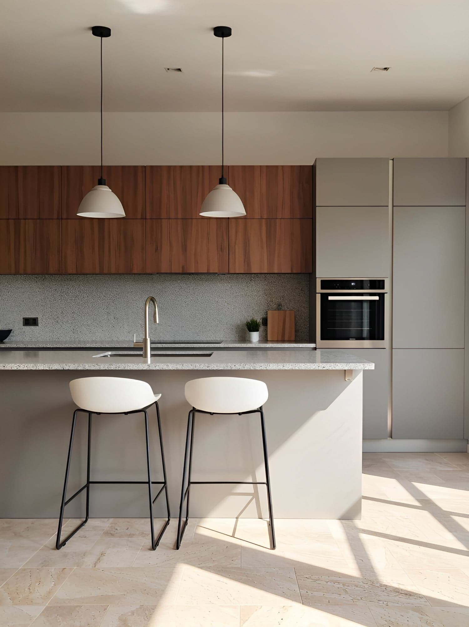 Custom bright modern kitchen, Los Angeles