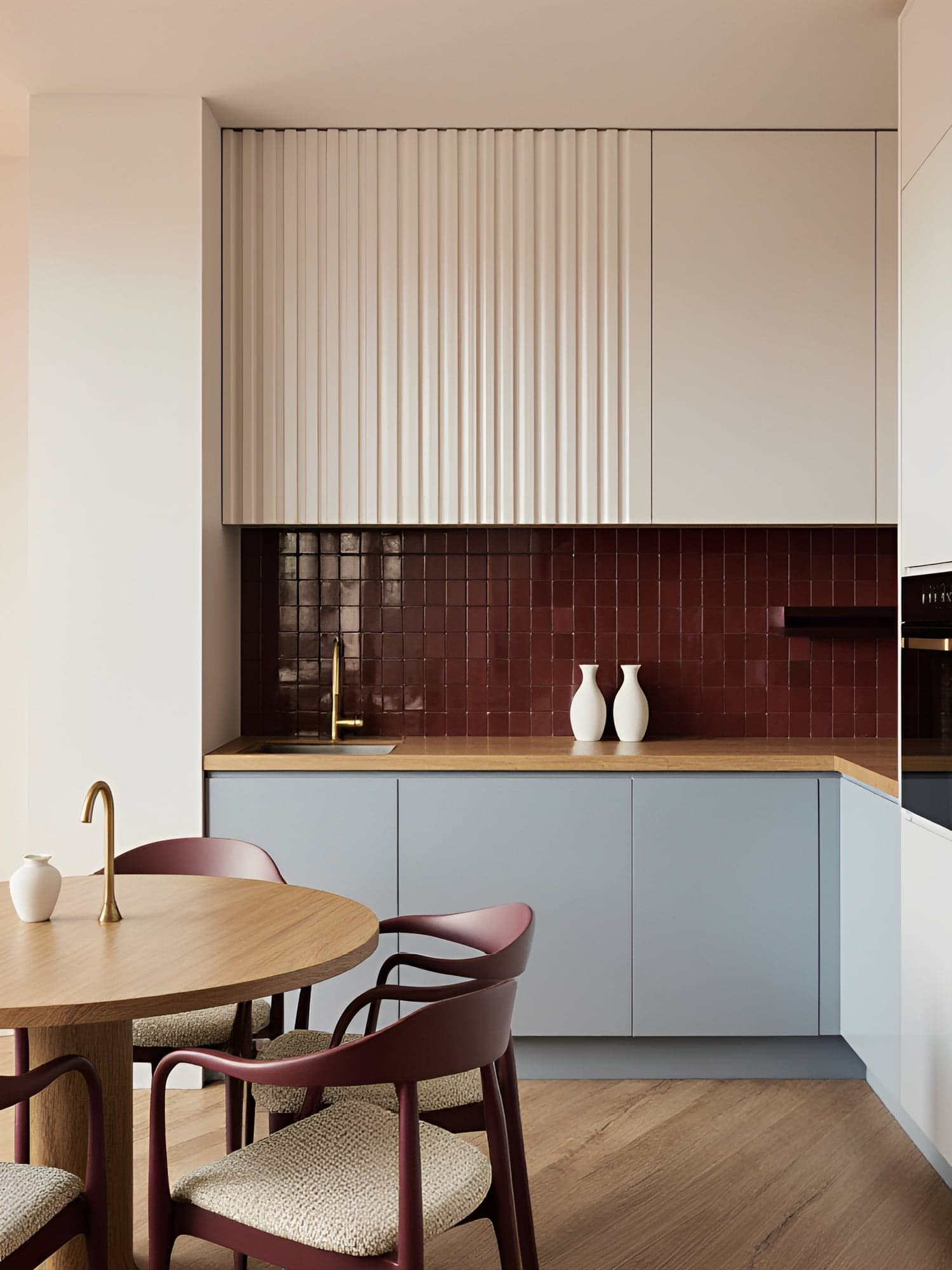 Custom kitchen with dining nook, Los Angeles
