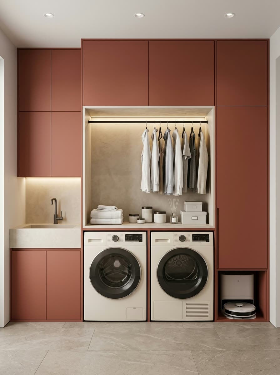 Custom laundry room cabinetry, Los Angeles